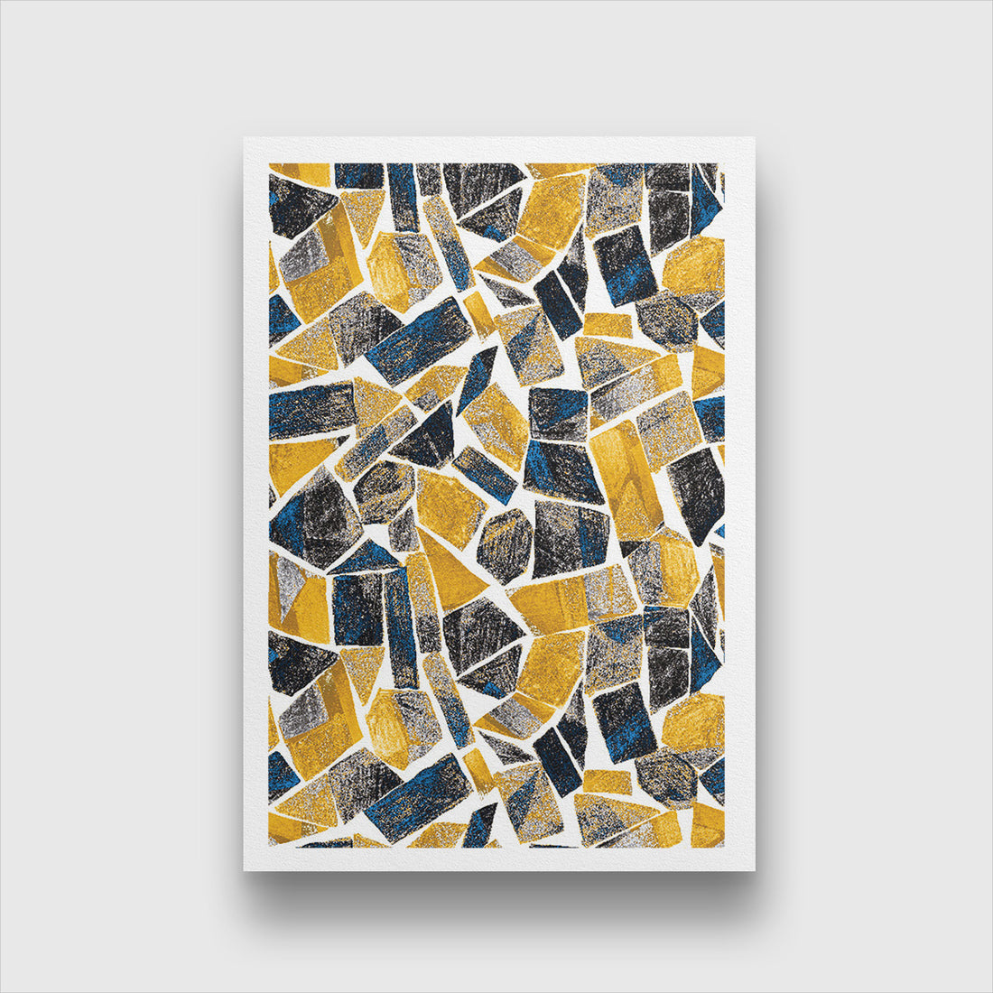 Geometric Multicolored Painting 2 : 3 Vertical Premium Wall Art Canvas by MeriDeewar