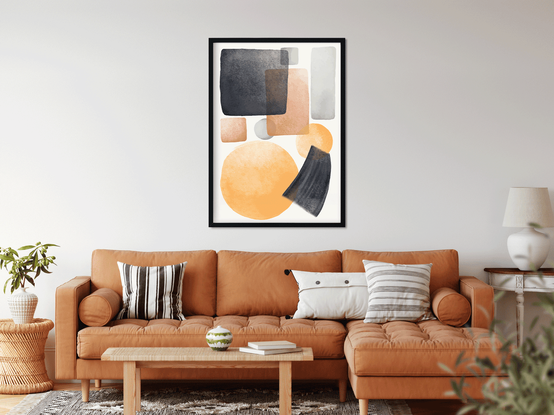 Geometric shapes abstract Painting 3 : 4 Vertical Premium Wall Art Canvas by MeriDeewar