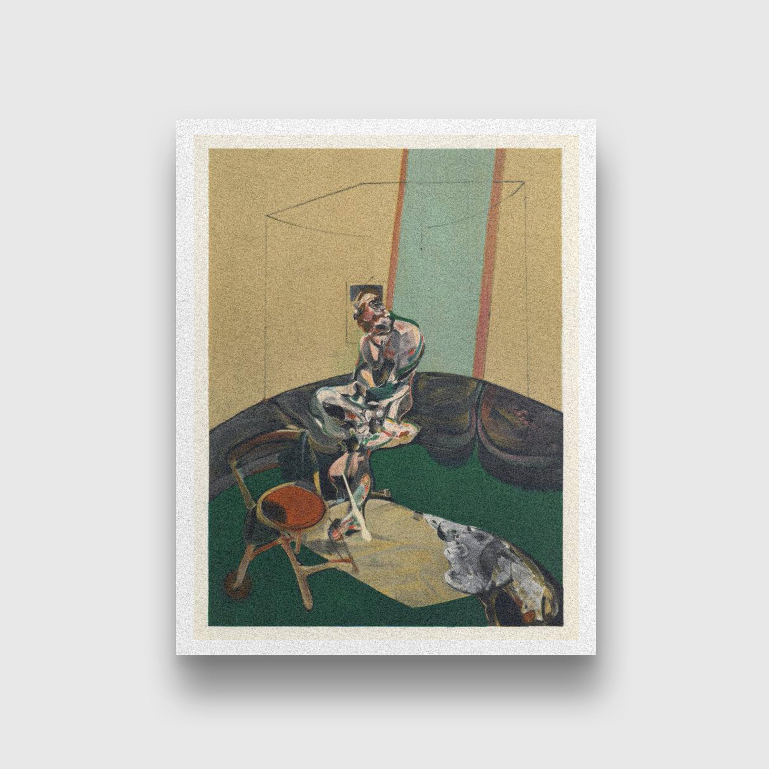 George Dyer Fixing the Cord of a Curtain Painting - Meri Deewar 3 : 4 Vertical Premium Wall Art Canvas by MeriDeewar