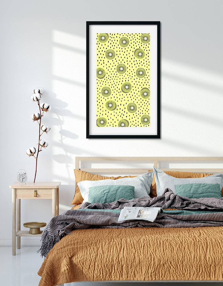 Ghouls and Goodies Spider Lime Painting 2 : 3 Vertical Premium Wall Art Canvas by MeriDeewar