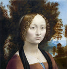 Ginevra de' Benci Painting - Meri Deewar 1 : 1 Square Premium Wall Art Canvas by MeriDeewar