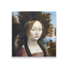 Ginevra de' Benci Painting - Meri Deewar 1 : 1 Square Premium Wall Art Canvas by MeriDeewar
