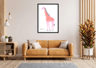 Giraffe minimalist Painting 3 : 4.2 Vertical Premium Wall Art Canvas by MeriDeewar