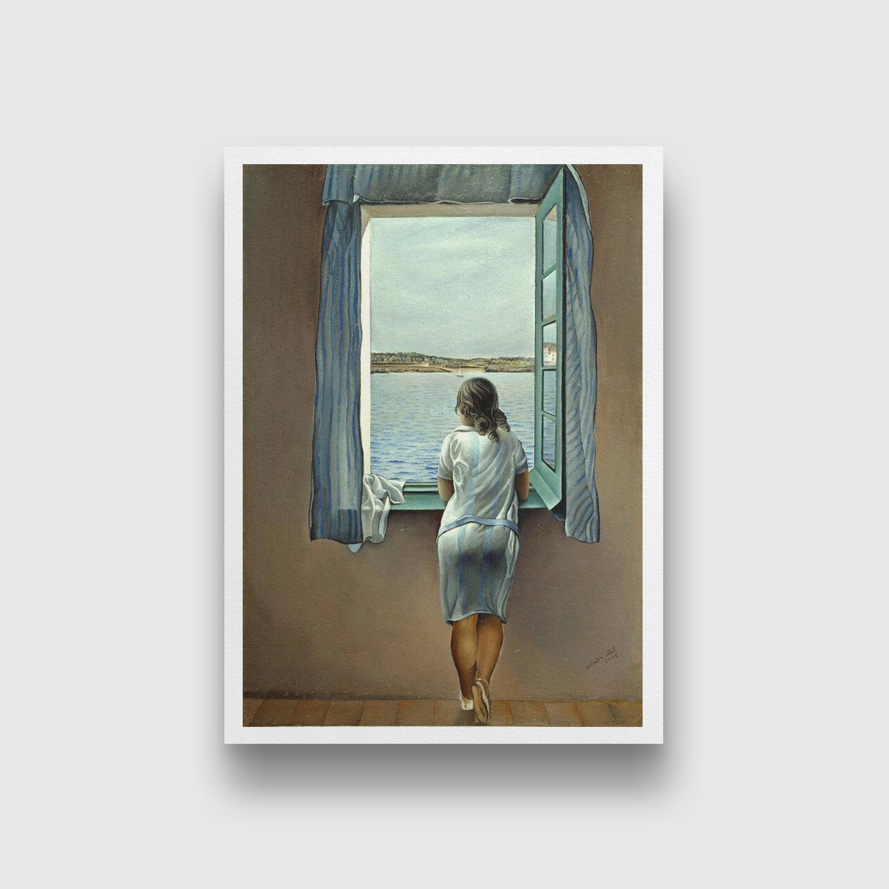 Girl At The Window Painting - Meri Deewar 3 : 4.2 Vertical Premium Wall Art Canvas by MeriDeewar