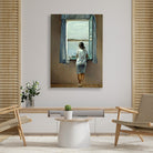 Girl At The Window Painting - Meri Deewar 3 : 4.2 Vertical Premium Wall Art Canvas by MeriDeewar