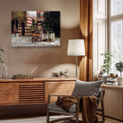 Girl in a Moorish Courtyard Painting 4 : 3 Horizontal Premium Wall Art Canvas by MeriDeewar