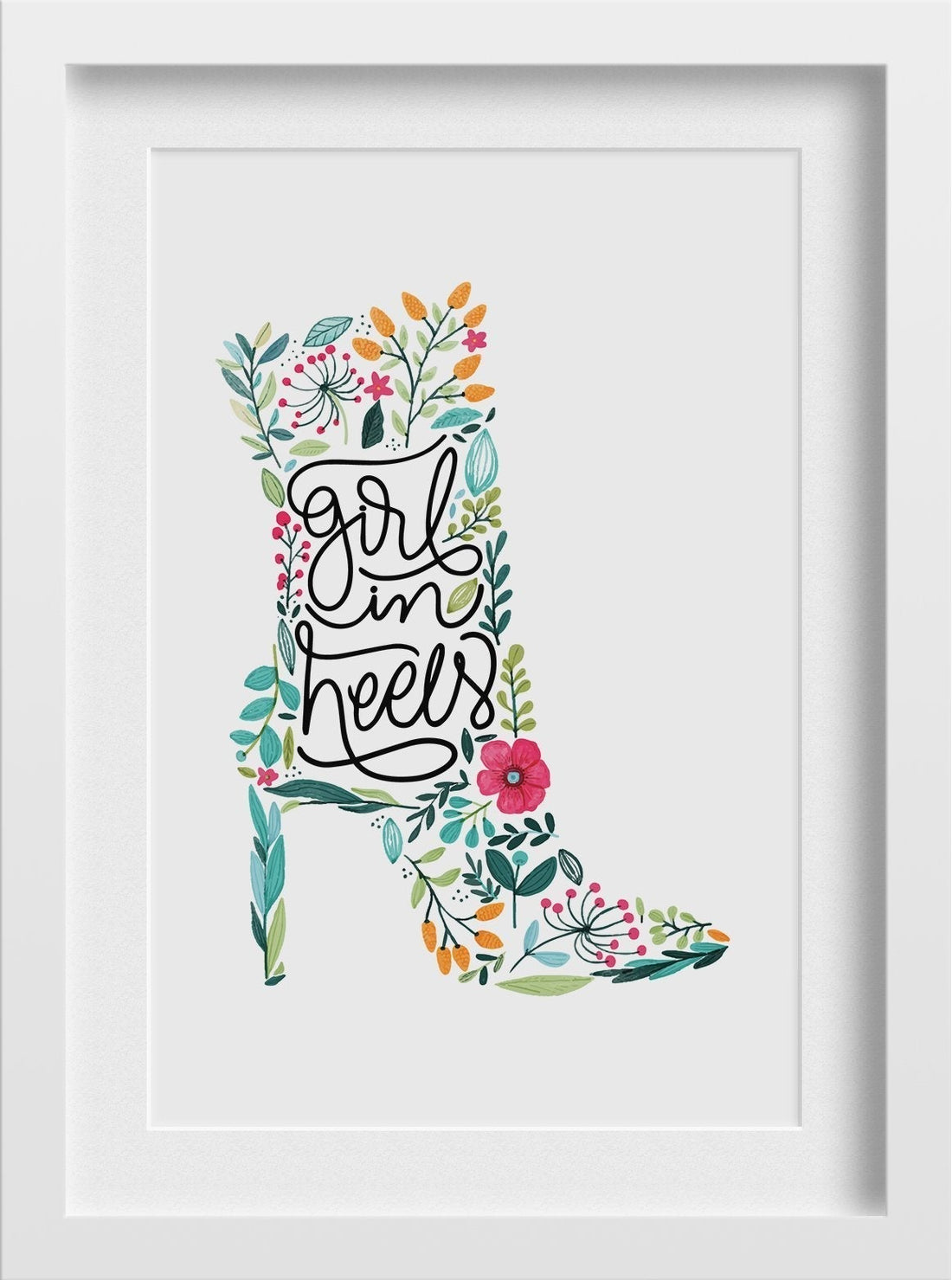 Girl-in-heels Painting - Meri Deewar 2 : 3 Vertical Premium Wall Art Canvas by MeriDeewar