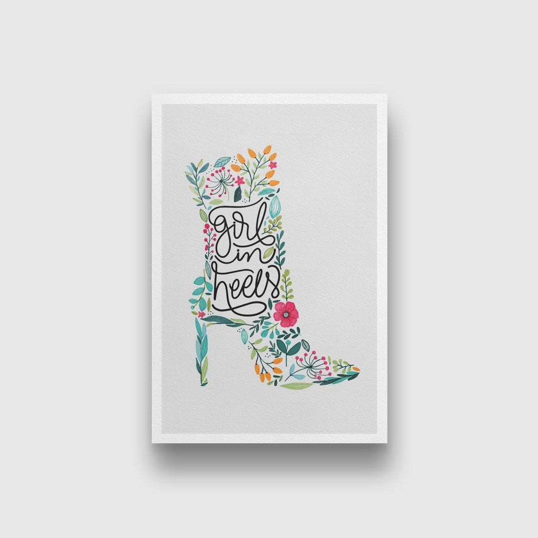 Girl-in-heels Painting - Meri Deewar 2 : 3 Vertical Premium Wall Art Canvas by MeriDeewar