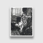 Girl Seated in Chair Henry Lyman Saÿen Painting - Meri Deewar 3 : 4 Vertical Premium Wall Art Canvas by MeriDeewar