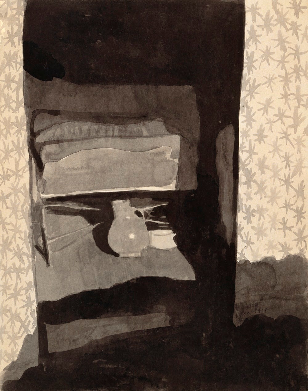 Glance into a bedroom 4 :5 Vertical Premium Wall Art Canvas by MeriDeewar