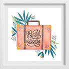 Go outside and adventure 1 : 1 Square Premium Wall Art Canvas by MeriDeewar
