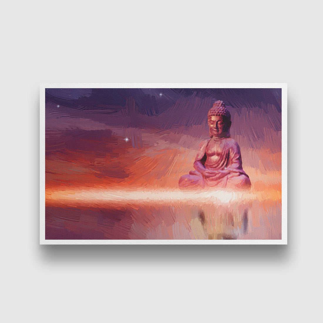 God buddha painting - Meri Deewar 3 : 2 Horizontal Premium Wall Art Canvas by MeriDeewar