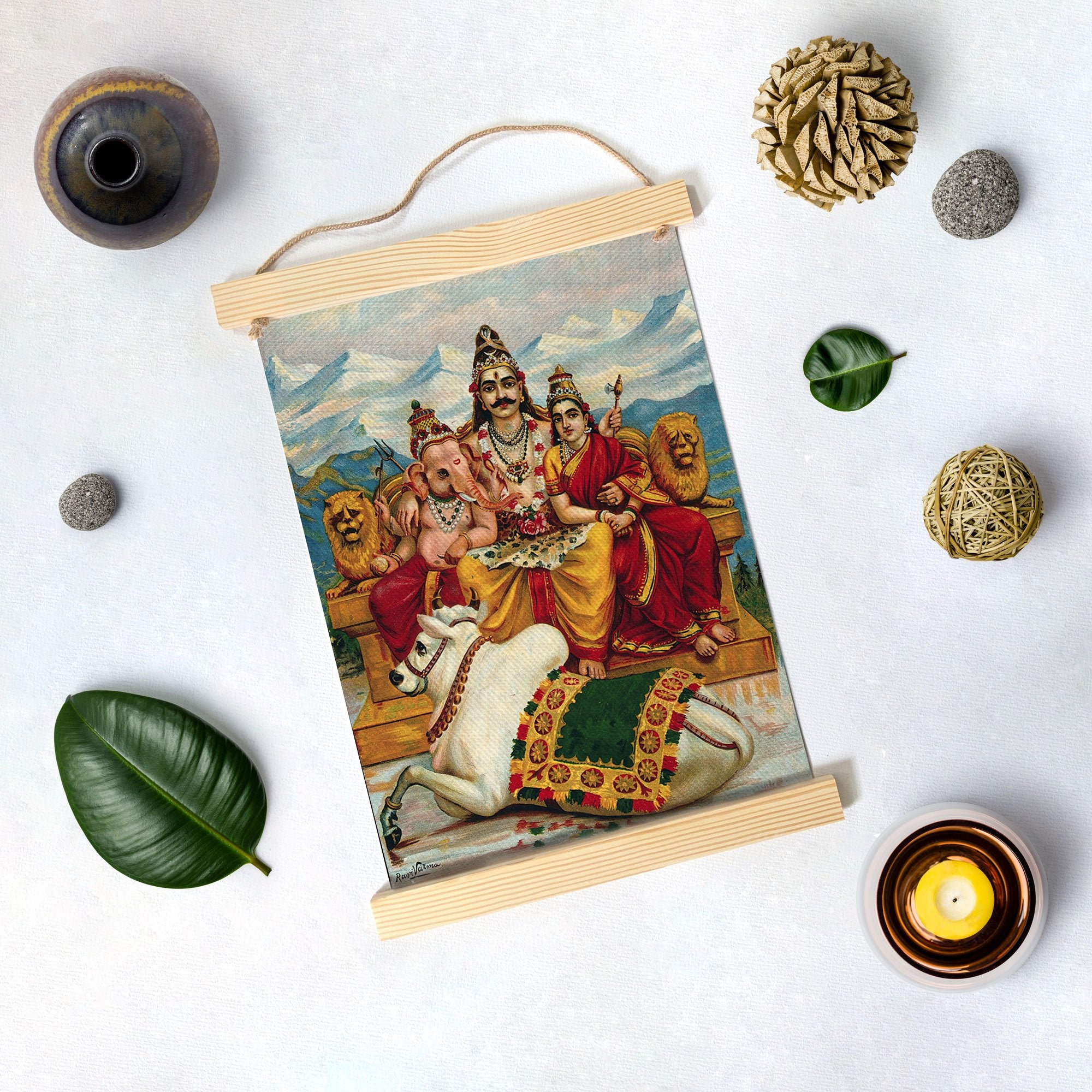 God, Painting By Raja Ravi Varma Hanging Canvas - Meri Deewar Hanging Canvas Premium Wall Art Canvas by MeriDeewar
