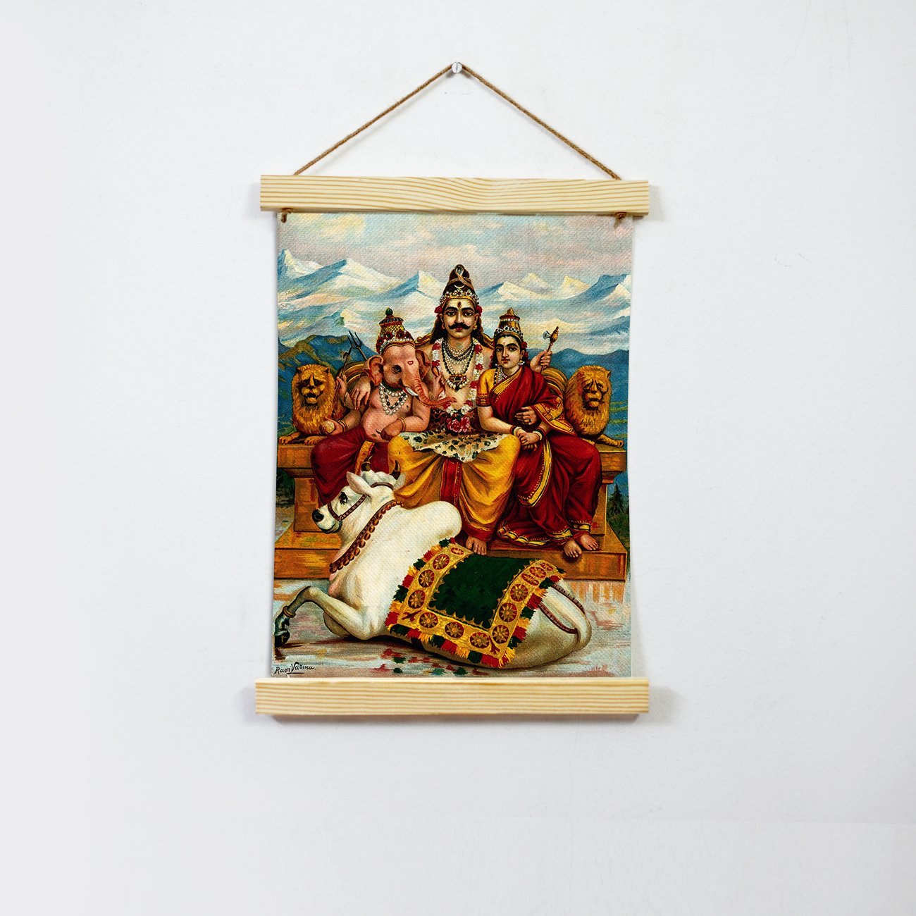 God, Painting By Raja Ravi Varma Hanging Canvas - Meri Deewar Hanging Canvas Premium Wall Art Canvas by MeriDeewar
