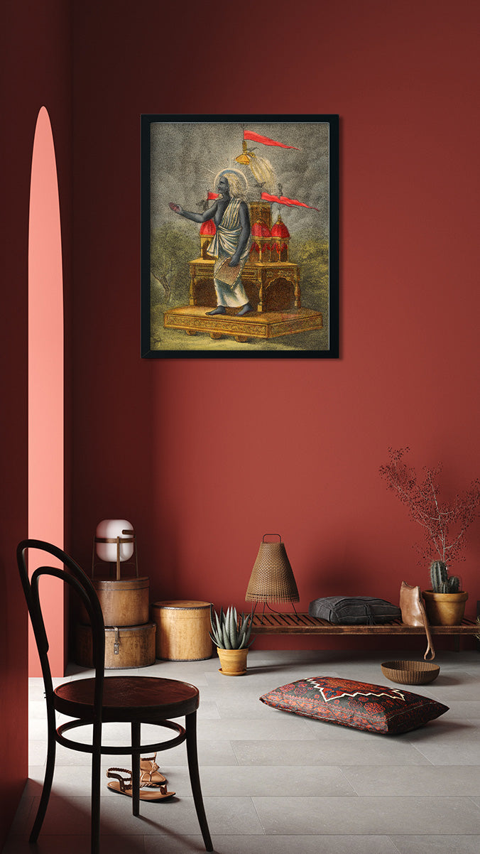 Goddess Dhumavati Painting 4 :5 Vertical Premium Wall Art Canvas by MeriDeewar