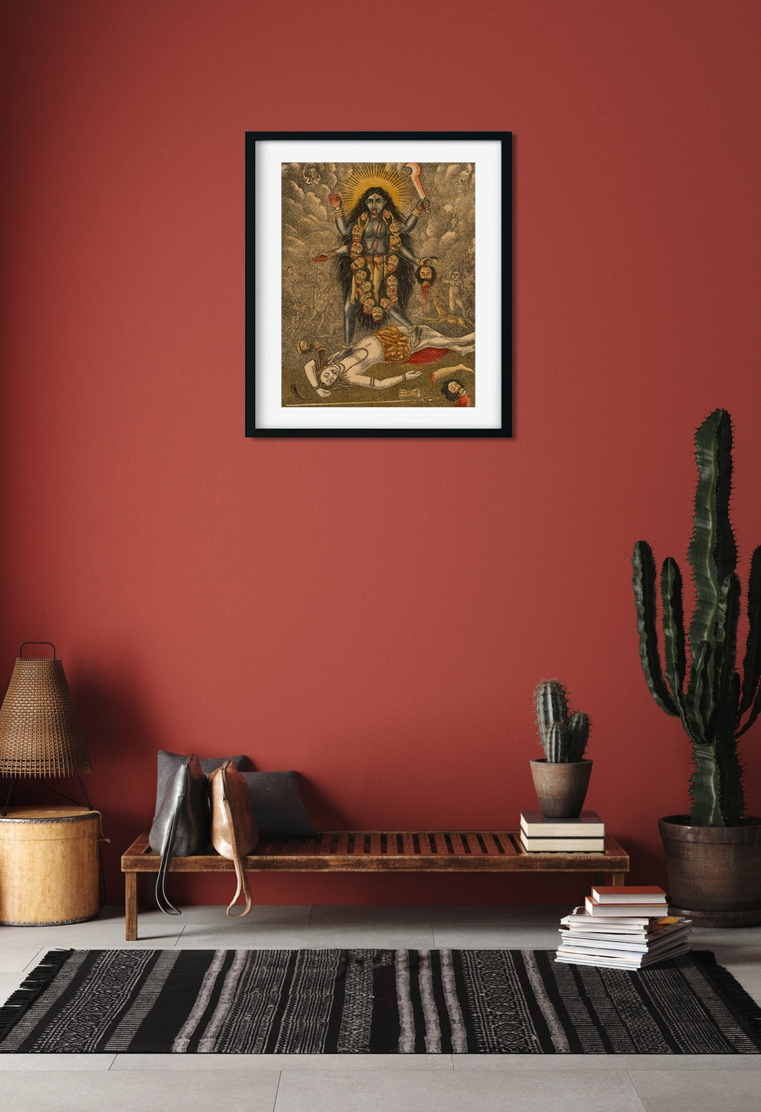 Goddess Kali Painting 5 : 6 Vertical Premium Wall Art Canvas by MeriDeewar