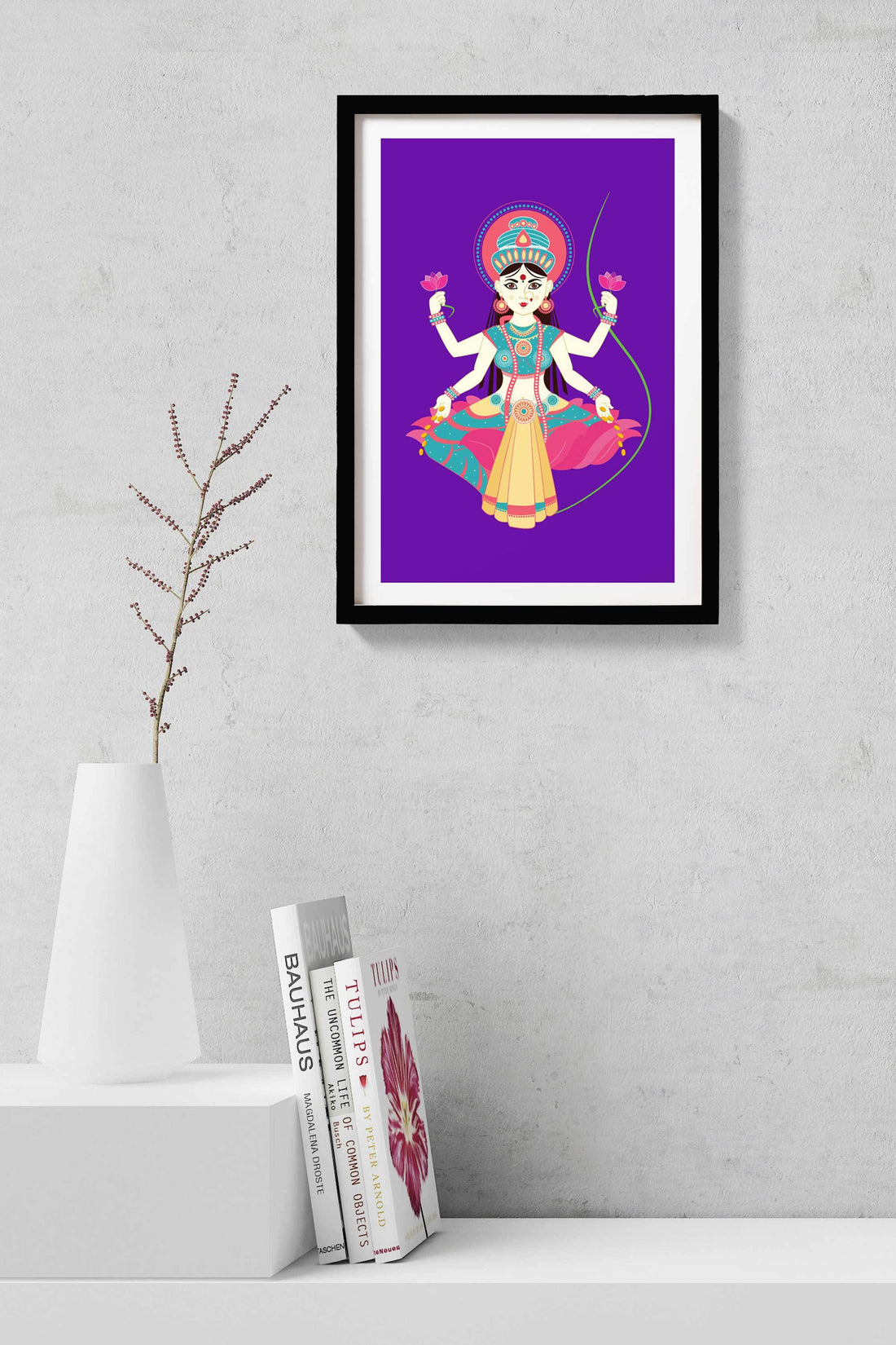 Goddess Lakshmi Painting - Meri Deewar 2 : 3 Vertical Premium Wall Art Canvas by MeriDeewar