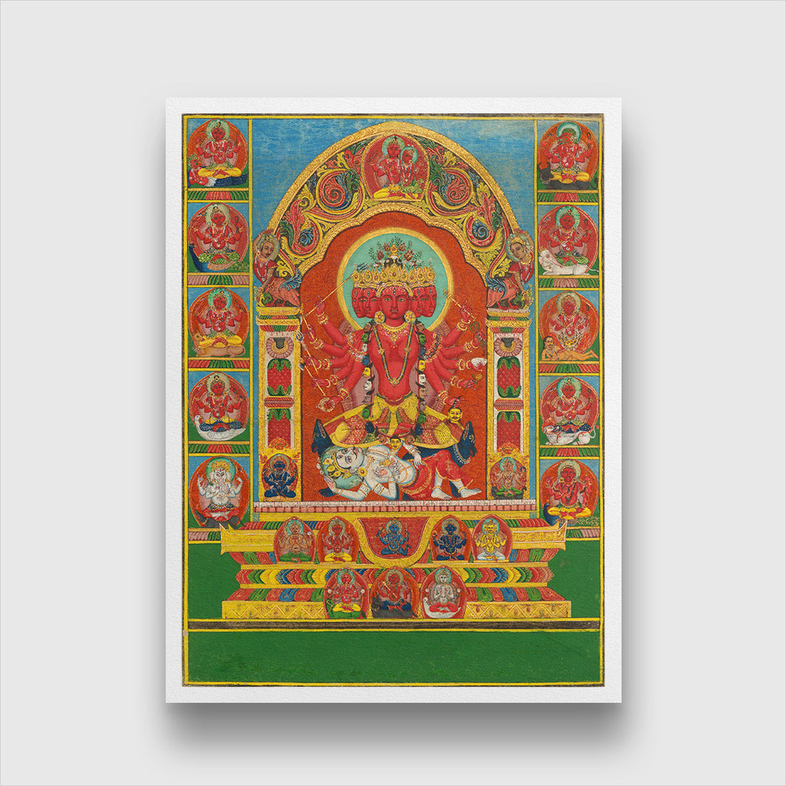 Goddess Tripurasundar Painting 3 : 4 Vertical Premium Wall Art Canvas by MeriDeewar