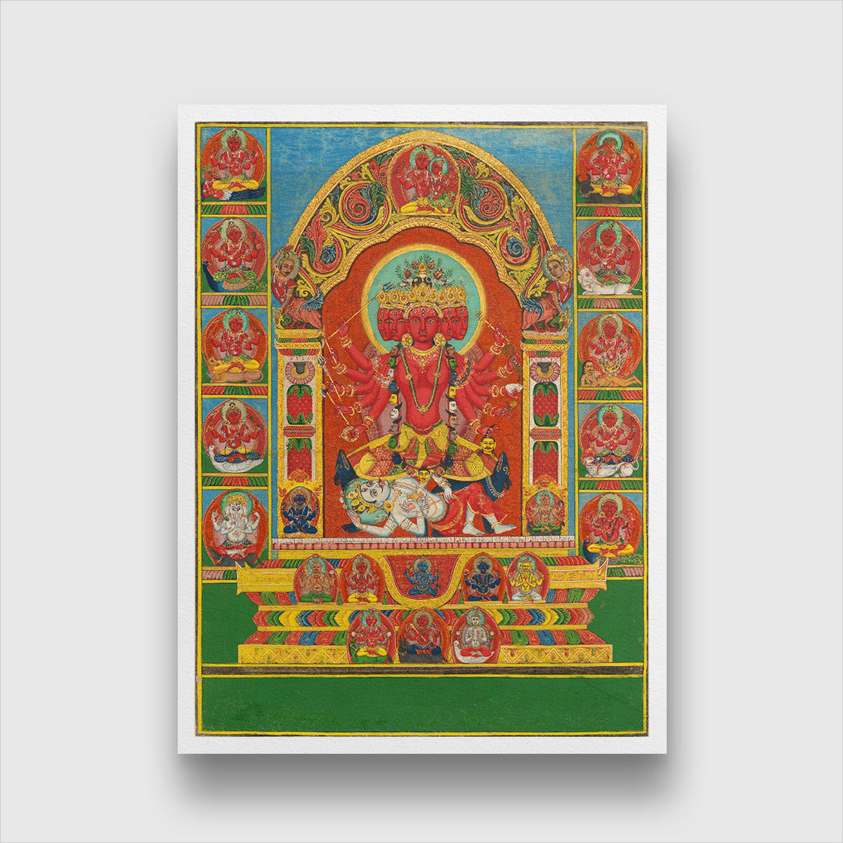 Goddess Tripurasundar Painting 3 : 4 Vertical Premium Wall Art Canvas by MeriDeewar