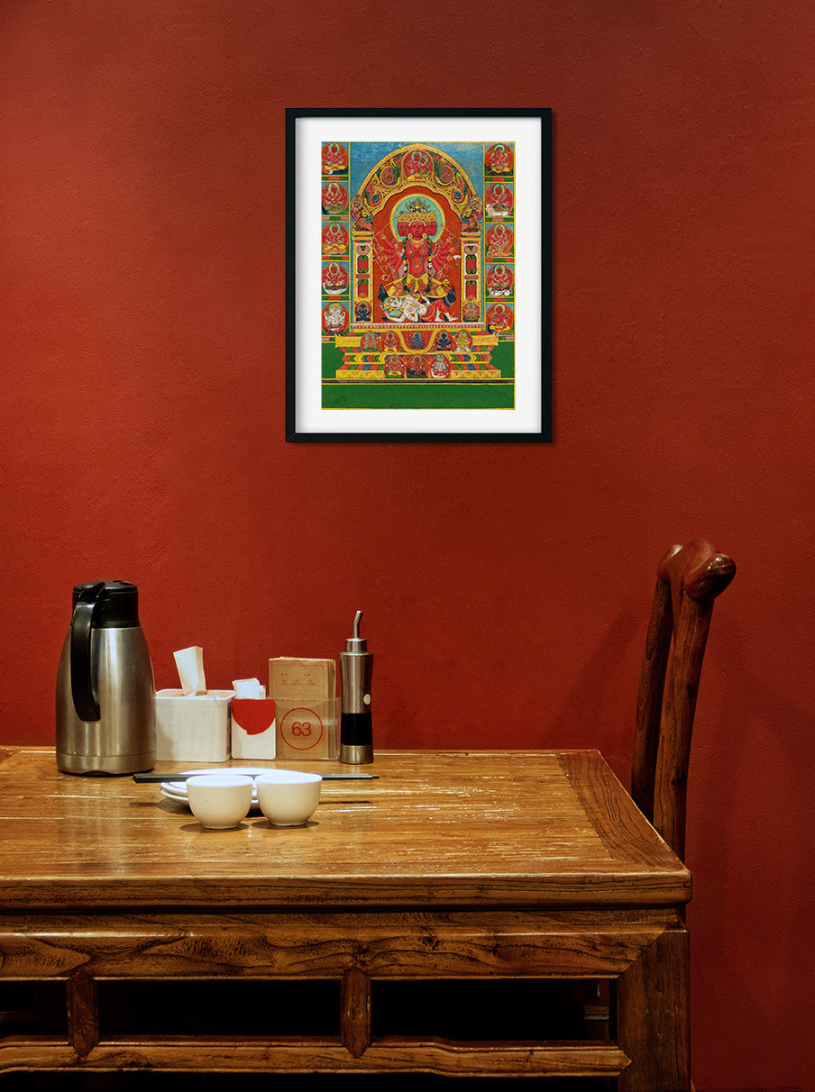 Goddess Tripurasundar Painting 3 : 4 Vertical Premium Wall Art Canvas by MeriDeewar