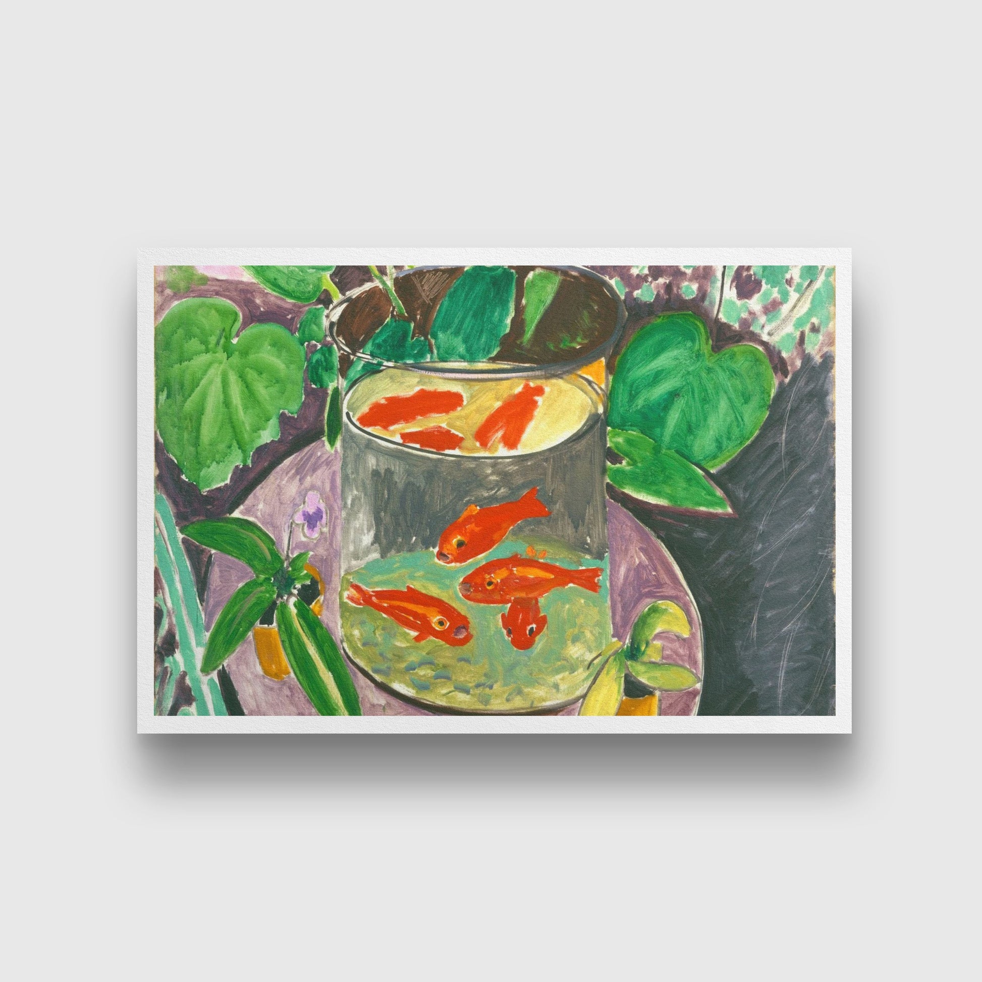 Goldfish Painting - Meri Deewar 3 : 2 Horizontal Premium Wall Art Canvas by MeriDeewar