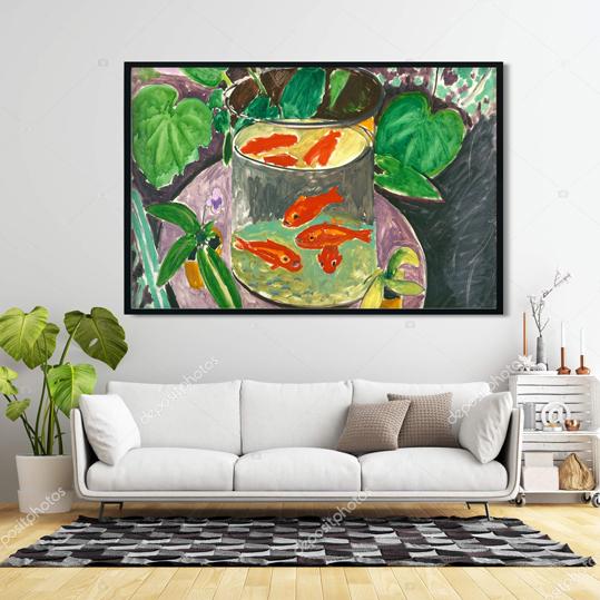 Goldfish Painting - Meri Deewar 3 : 2 Horizontal Premium Wall Art Canvas by MeriDeewar