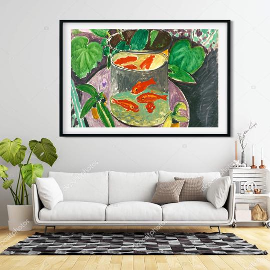 Goldfish Painting - Meri Deewar 3 : 2 Horizontal Premium Wall Art Canvas by MeriDeewar