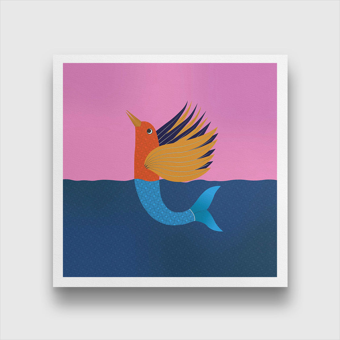 Gond Art Painting 1 : 1 Square Premium Wall Art Canvas by MeriDeewar
