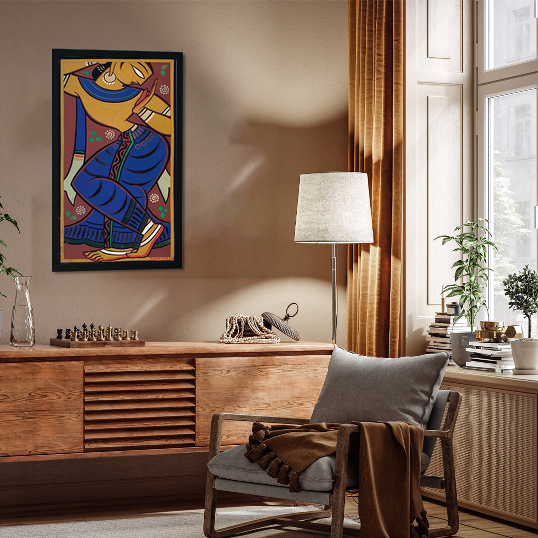 Gopini Painting 2 : 3 Vertical Premium Wall Art Canvas by MeriDeewar