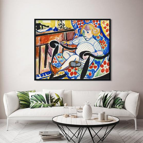 Gouache Henry Lyman Saÿen Painting - MeriDeewar 4 :5 Vertical Premium Wall Art Canvas by MeriDeewar