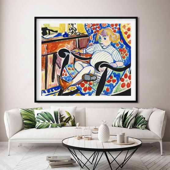 Gouache Henry Lyman Saÿen Painting - MeriDeewar 4 :5 Vertical Premium Wall Art Canvas by MeriDeewar