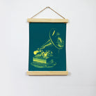 Gramophone Vintage Hanging Canvas Painting - Meri Deewar Hanging Canvas Premium Wall Art Canvas by MeriDeewar