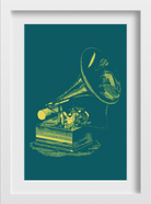 Gramophone Vintage Painting - Meri Deewar 2 : 3 Vertical Premium Wall Art Canvas by MeriDeewar
