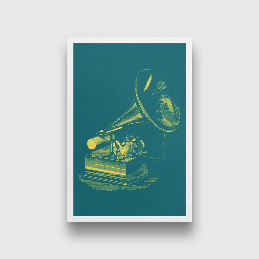 Gramophone Vintage Painting - Meri Deewar 2 : 3 Vertical Premium Wall Art Canvas by MeriDeewar