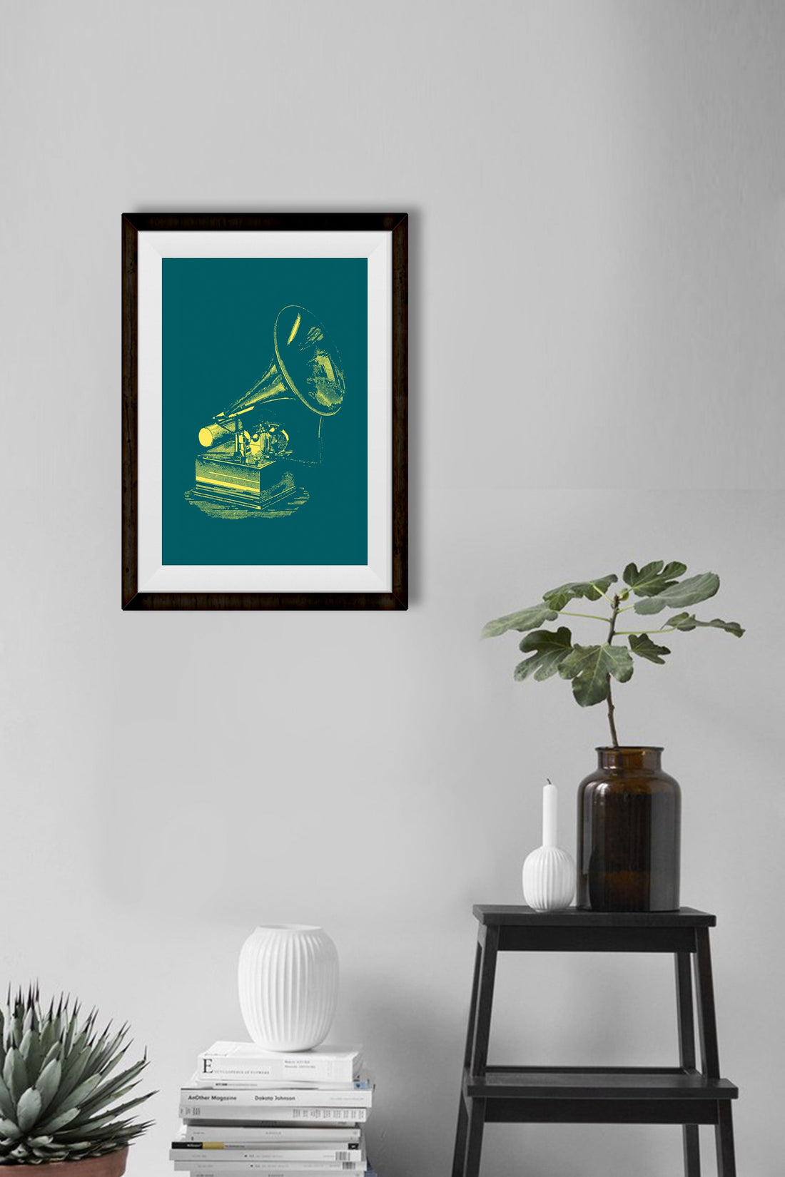 Gramophone Vintage Painting - Meri Deewar 2 : 3 Vertical Premium Wall Art Canvas by MeriDeewar