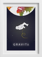 Gravity Space Astronaut Art Painting - Meri Deewar 2 : 3 Vertical Premium Wall Art Canvas by MeriDeewar