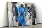 Grey Blue Abstract Paintings 4 : 3 Horizontal Premium Wall Art Canvas by MeriDeewar