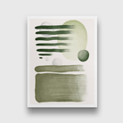 Grey green abstract Painting 3 : 4 Vertical Premium Wall Art Canvas by MeriDeewar