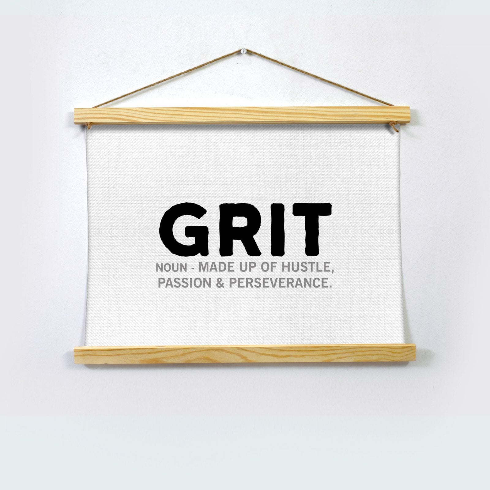 Grit Poster Hanging Canvas Hanging Canvas Premium Wall Art Canvas by MeriDeewar