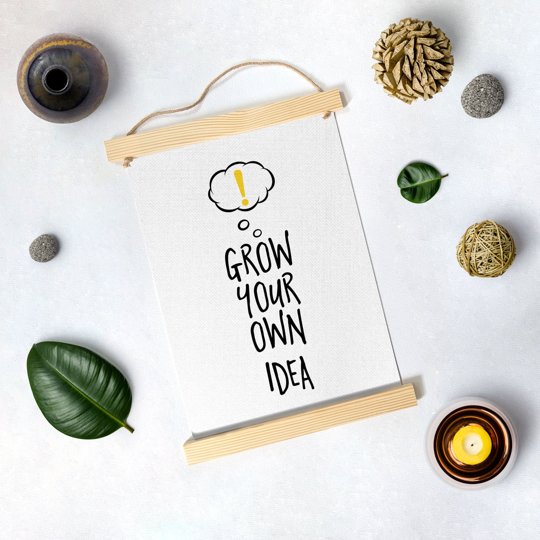 Grow Your own idea Poster Canvas Hanging Canvas Premium Wall Art Canvas by MeriDeewar