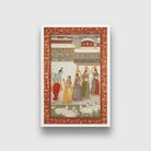 Gujari Ragini (Krishna With Gopis Playing The Flute) Painting - Meri Deewar 2 : 3 Vertical Premium Wall Art Canvas by MeriDeewar