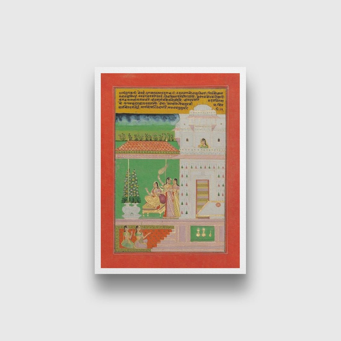 Gunakali Ragini, C. 1750. India, Rajasthan Painting - Meri Deewar 2 : 3 Vertical Premium Wall Art Canvas by MeriDeewar