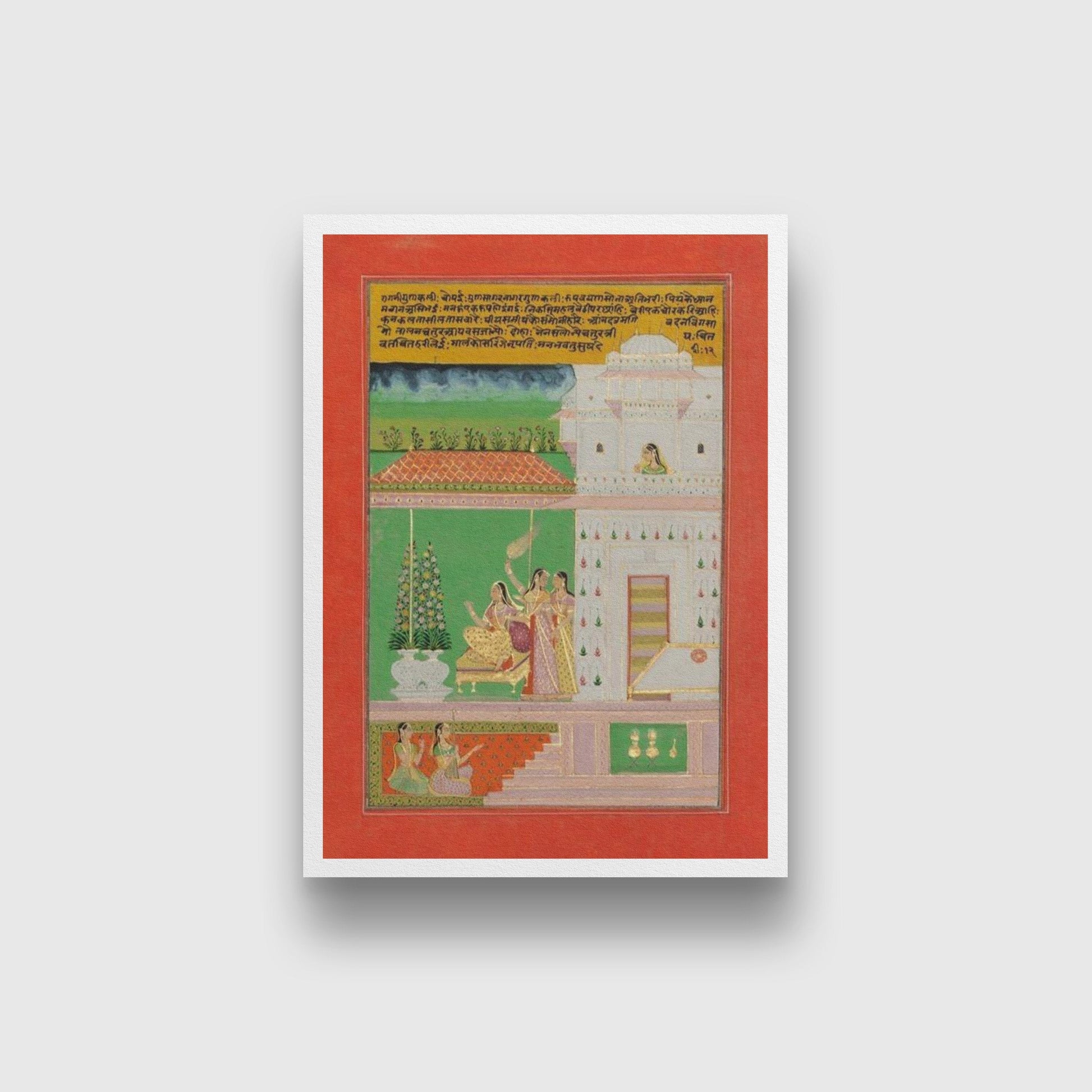 Gunakali Ragini, C. 1750. India, Rajasthan Painting - Meri Deewar 2 : 3 Vertical Premium Wall Art Canvas by MeriDeewar