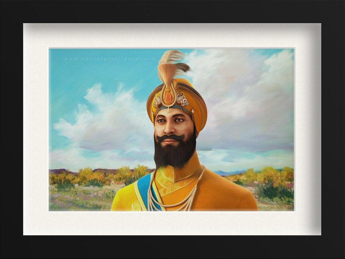 Guru Nanak Ji Painting - Meri Deewar 3 : 2 Horizontal Premium Wall Art Canvas by MeriDeewar