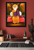 Guru Nanak Ji Painting 4 :5 Vertical Premium Wall Art Canvas by MeriDeewar