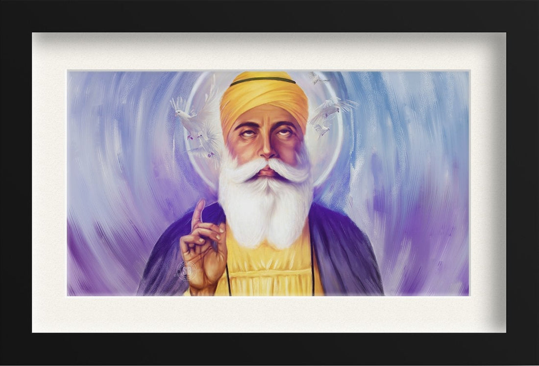 Gurunanak Painting - Meri Deewar 3 : 2 Horizontal Premium Wall Art Canvas by MeriDeewar