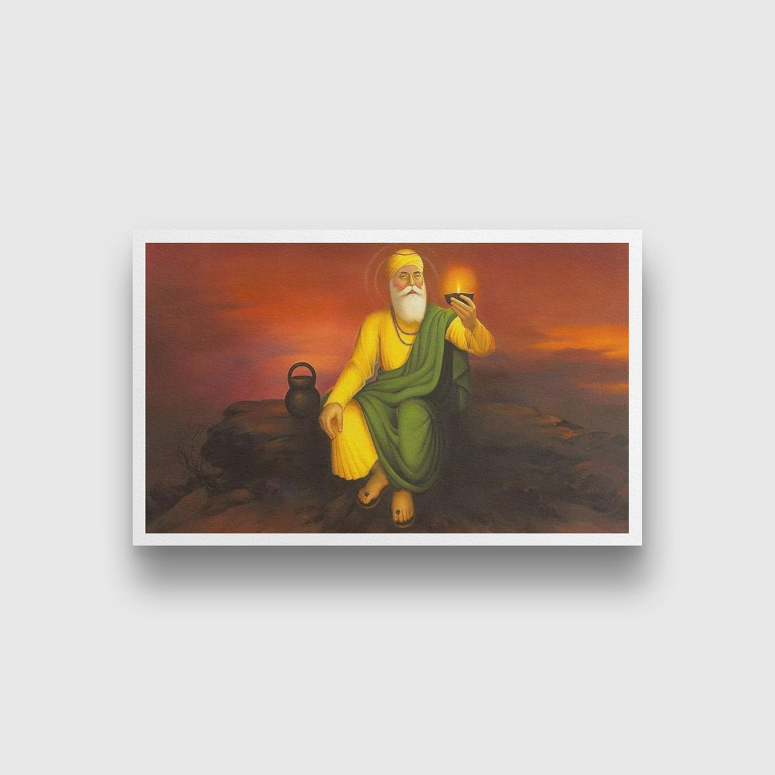 Gurunanak Painting - Meri Deewar 3 : 2 Horizontal Premium Wall Art Canvas by MeriDeewar