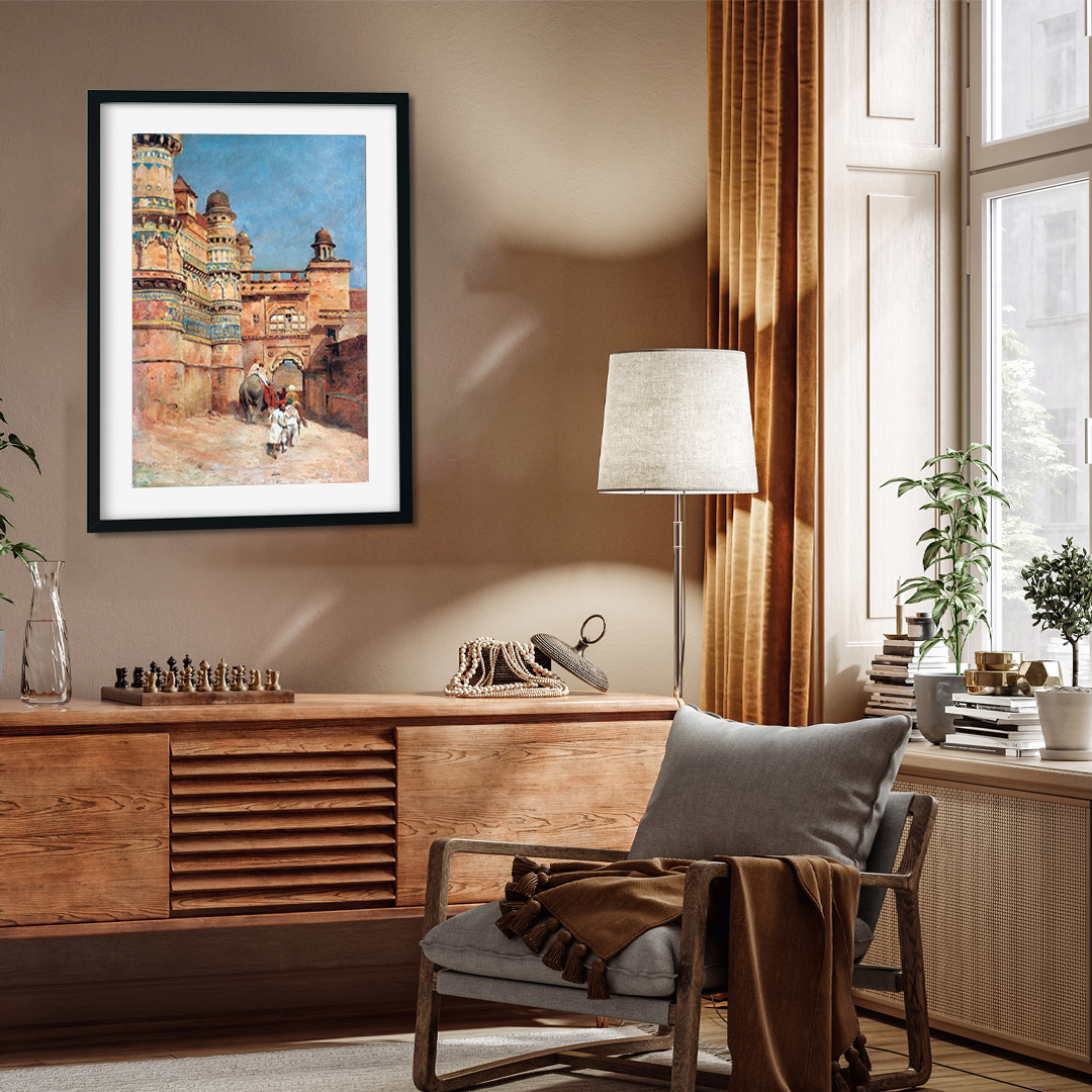 Gwalior Fort Painting 2 : 3 Vertical Premium Wall Art Canvas by MeriDeewar
