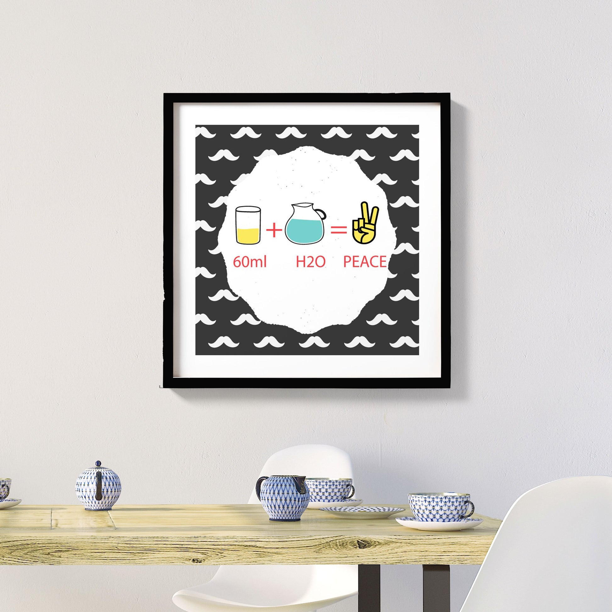 H2O Peace Bachelor Poster Poster A3 / Poster Premium Wall Art Canvas by MeriDeewar