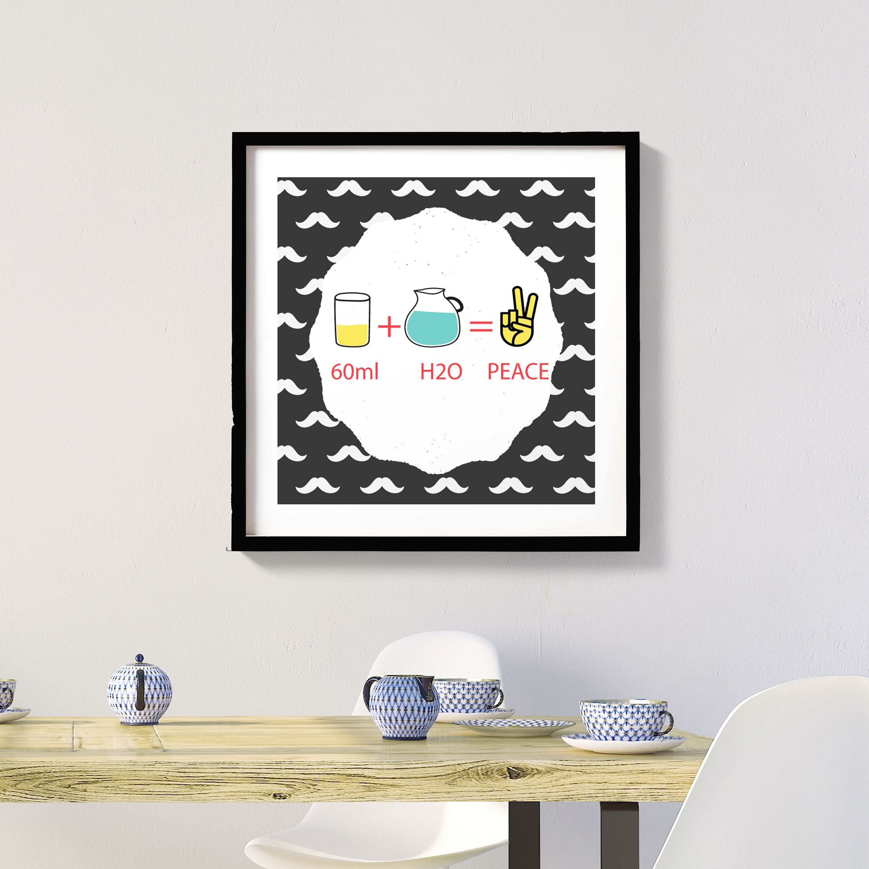 H2O Peace Bachelor Poster Poster A3 / Poster Premium Wall Art Canvas by MeriDeewar